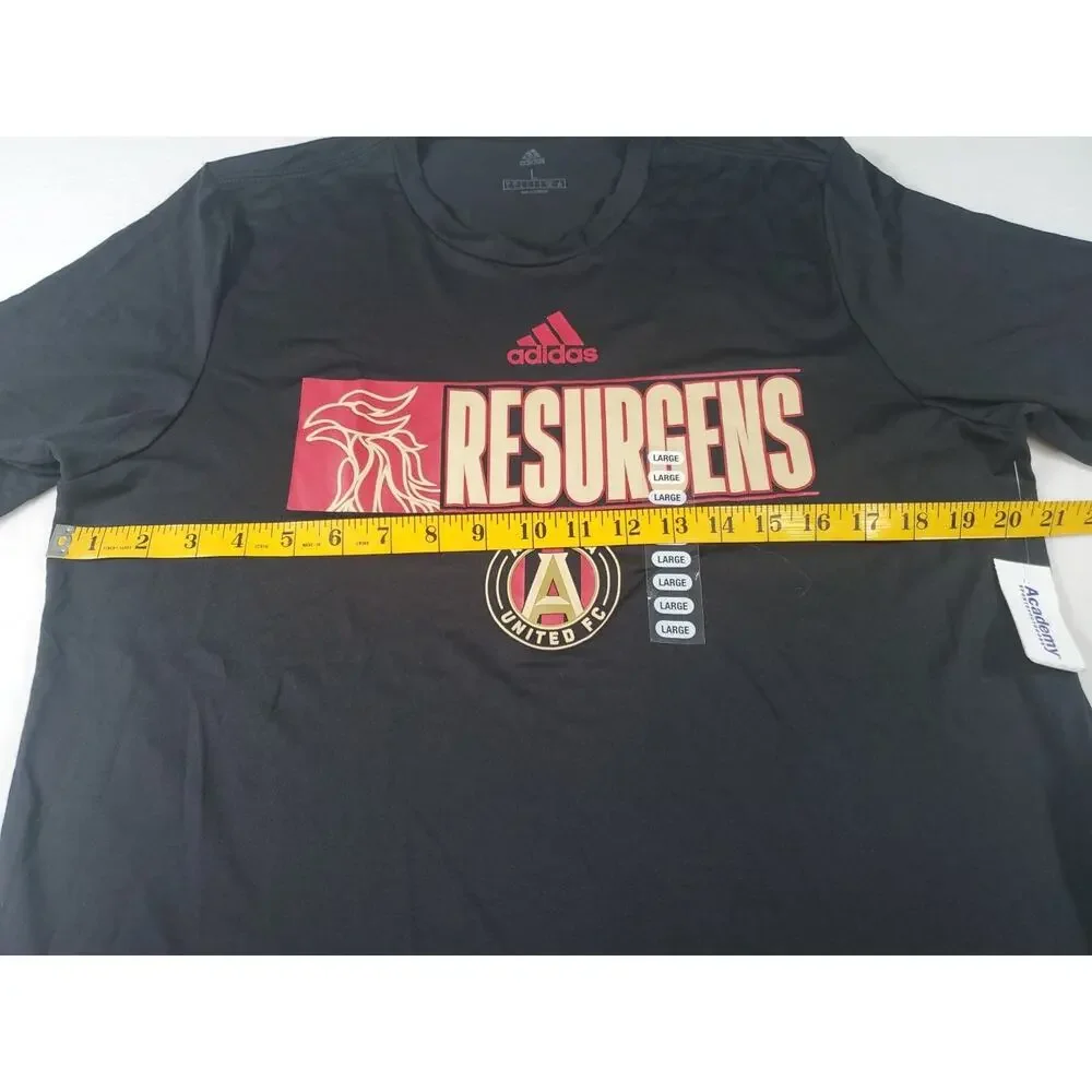 Adidas Mens Large Black Graphic Resurgen Atlanta United FC Pullover Shirt